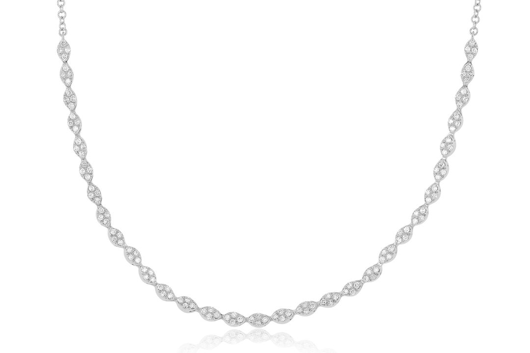Pavé Diamond Marquise Necklace #4