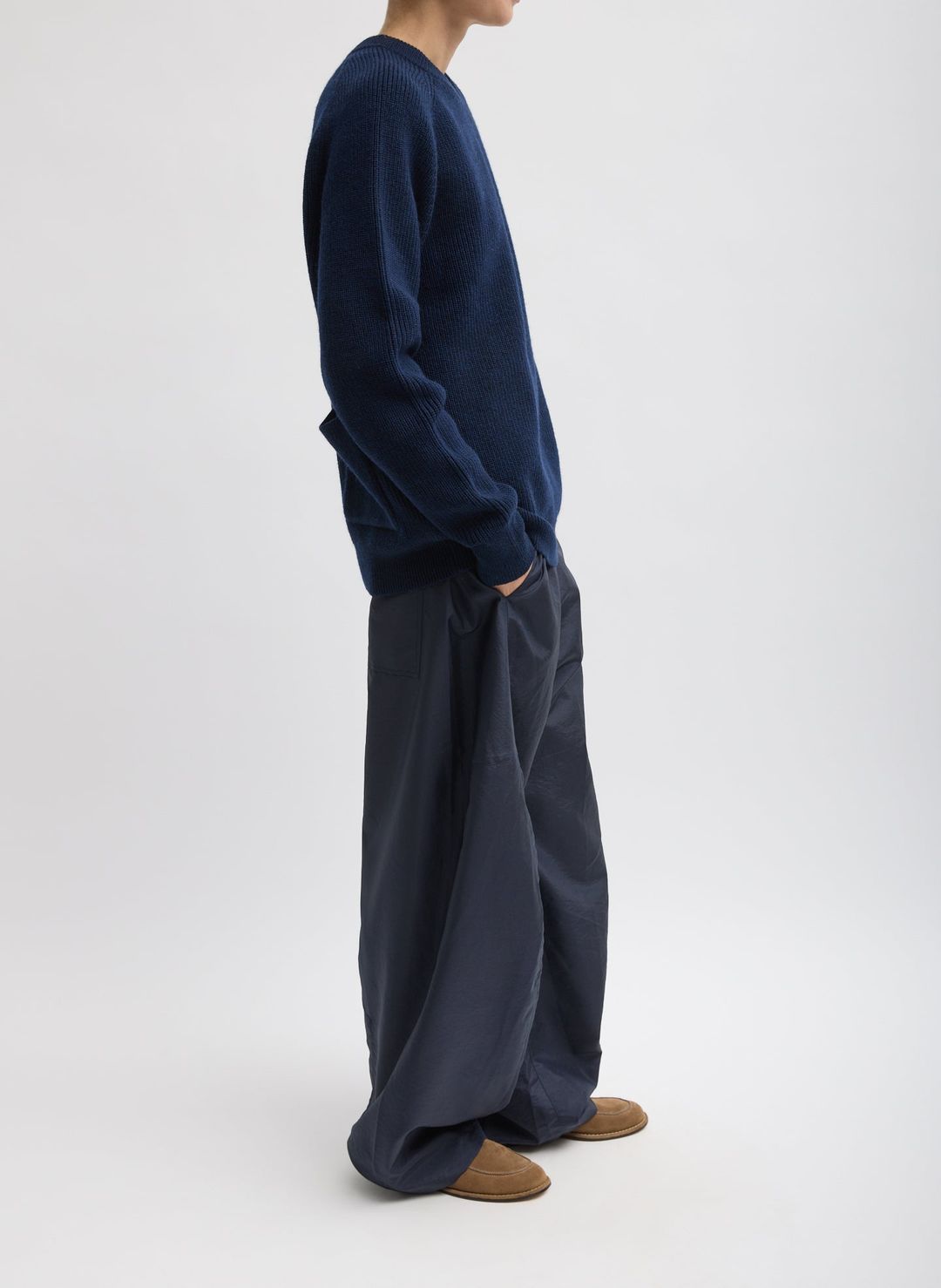 Cardigan Stitch V-Neck Easy Pullover