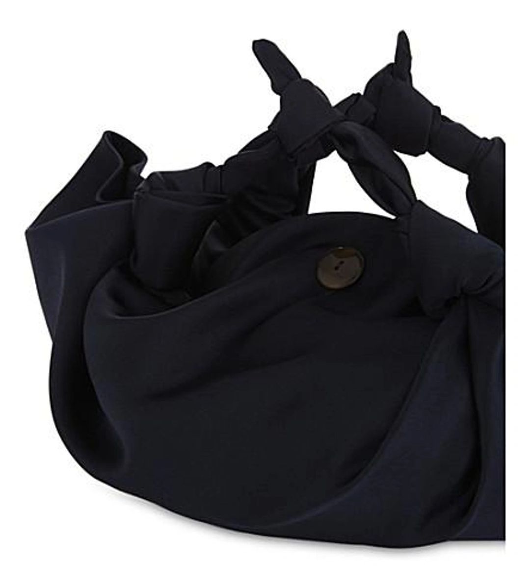 The Ascot Small Satin Hobo Bag In Navy #3