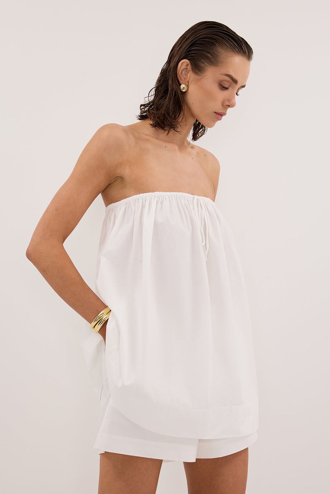 SOMMER WHITE POPLIN SHORT