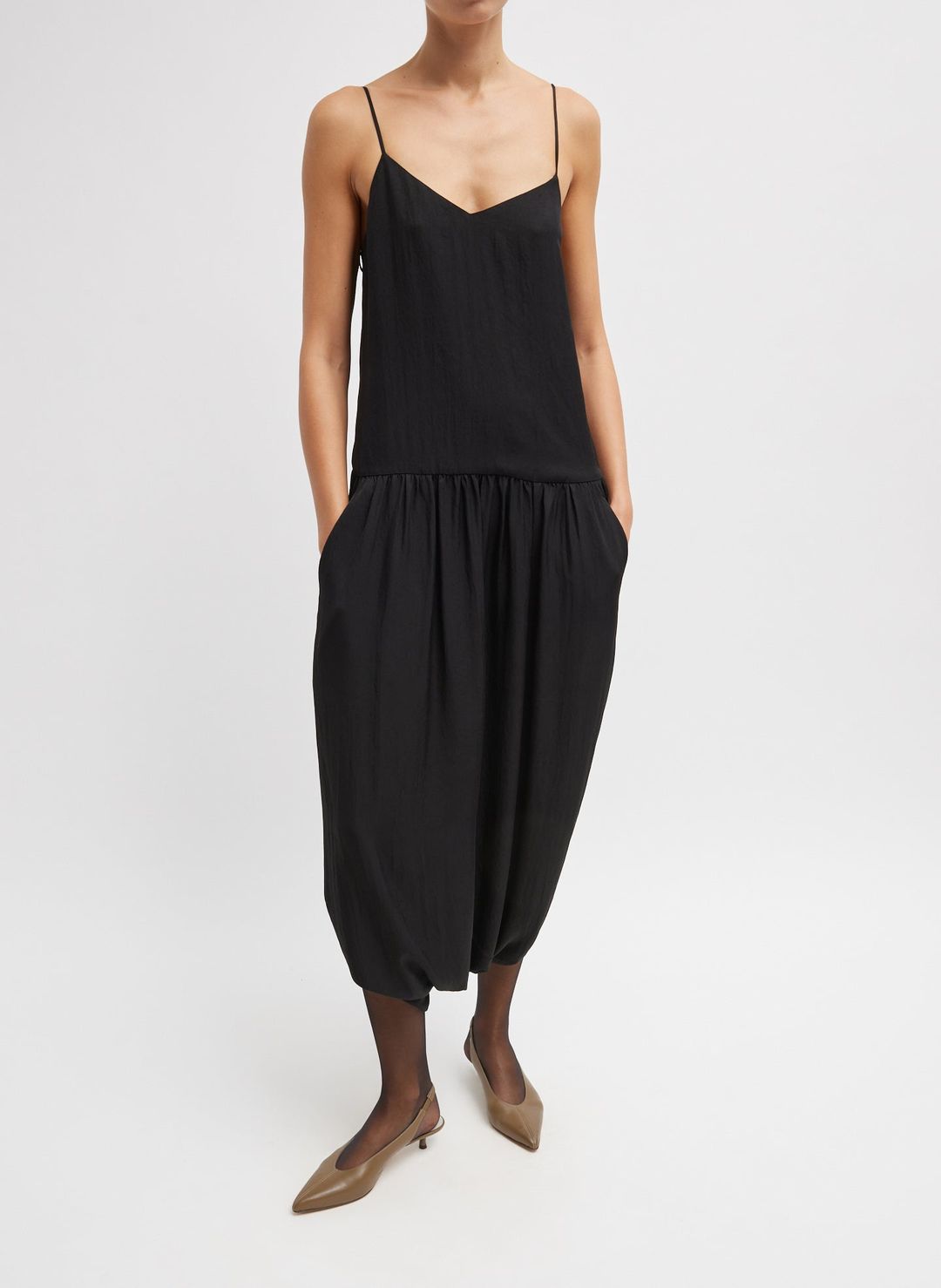 Spring Acetate Strappy Jalouise Dress #5