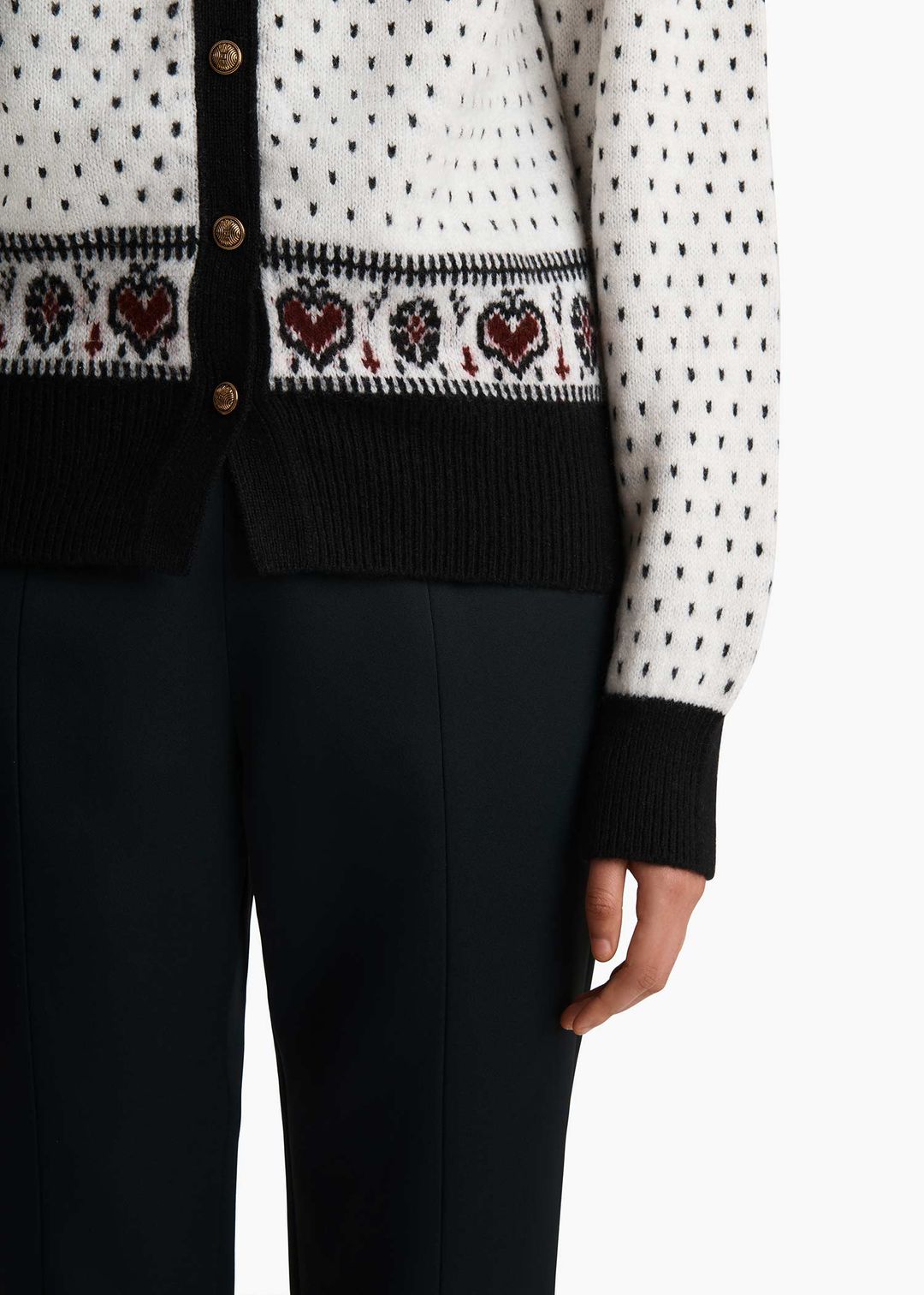 Marc Cardigan in Ivory and Red Multi #5