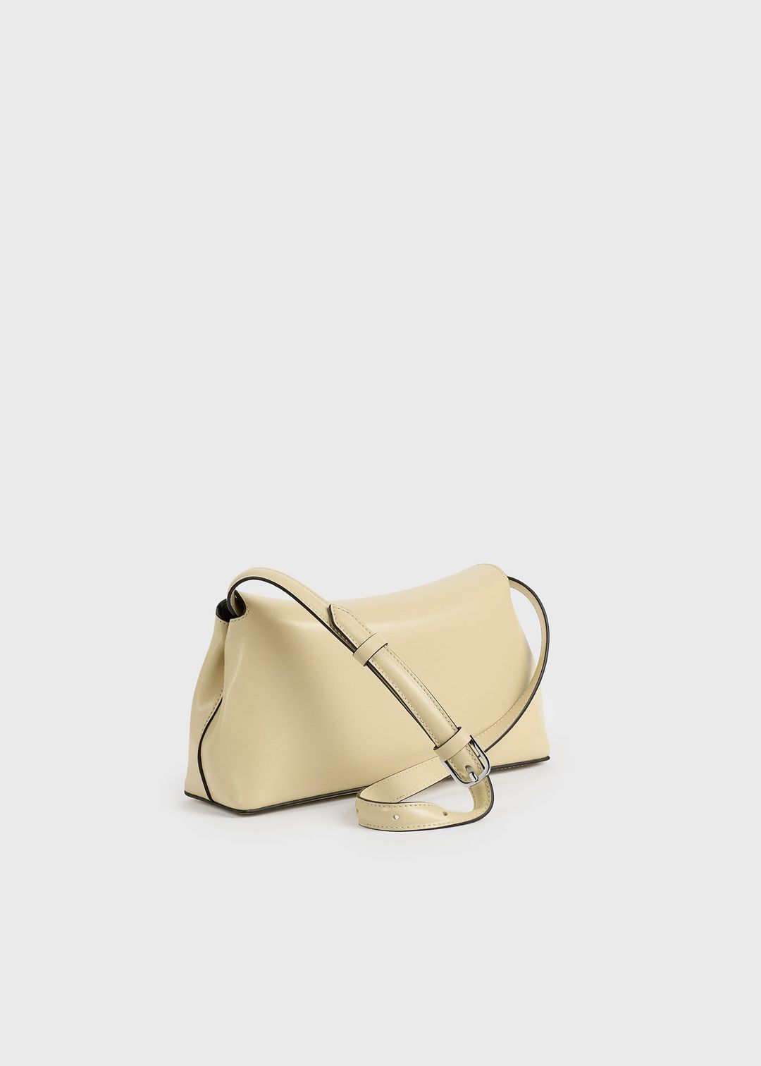 T-lock leather clutch champagne #8