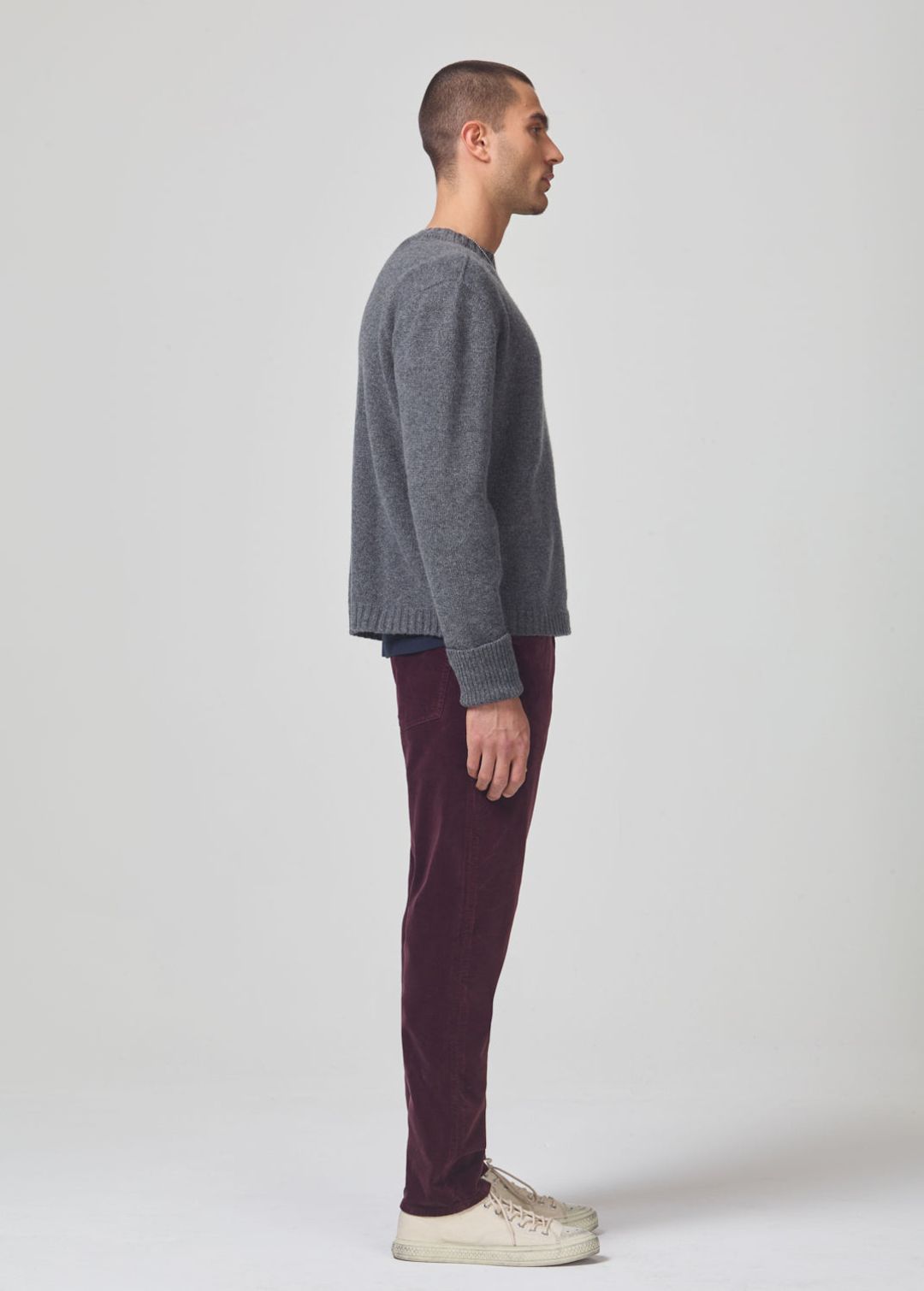 London Tapered Slim Velvet in Barolo #3