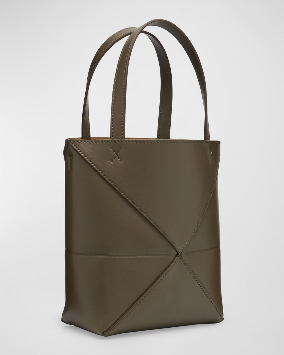 PUZZLE FOLD MINI TOTE IN SHINY LEATHER #7
