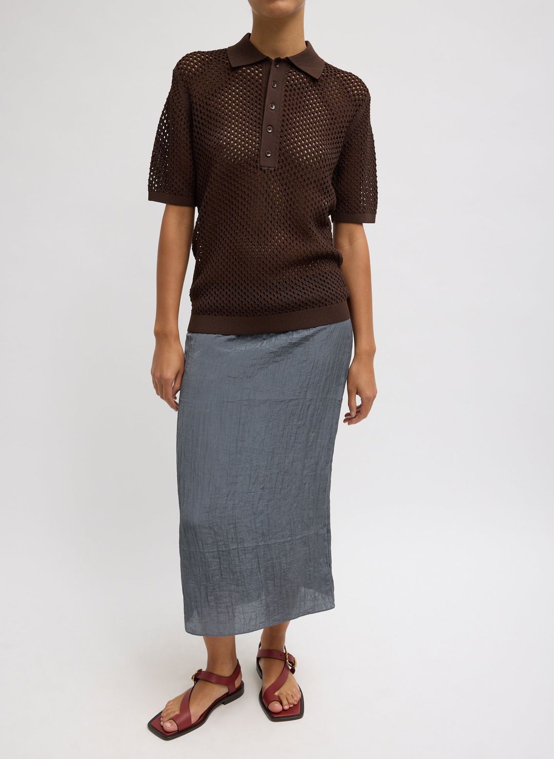 Crochet Netting Slim Polo