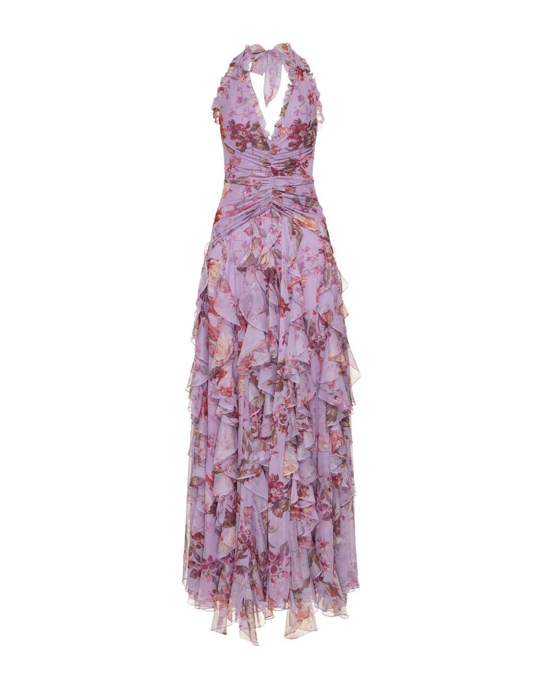 Floral Haze Stretch Tulle Maxi Dress #4