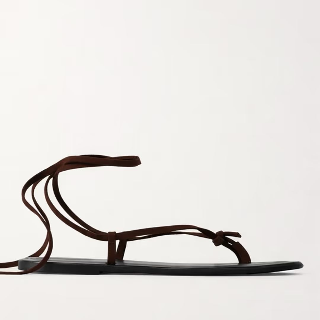 Knot Flat Suede Sandals
