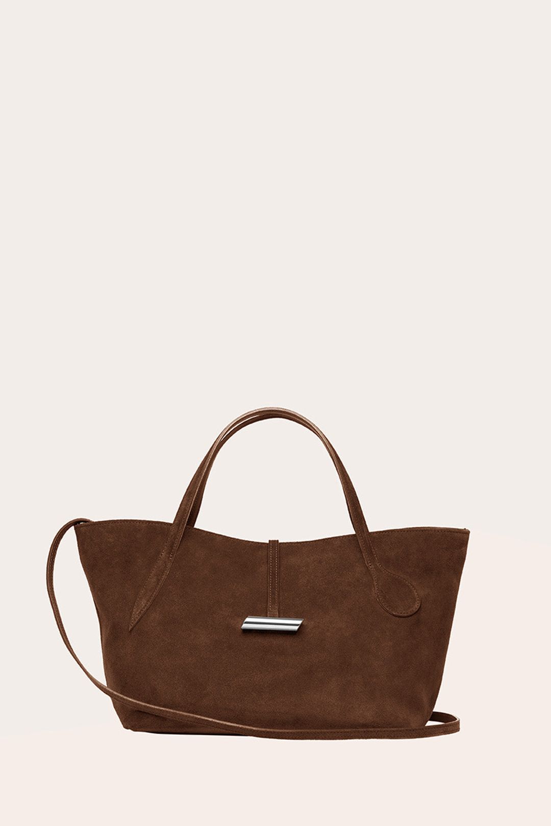 Petite Penne Tote Suede Dark Brown - 20% off