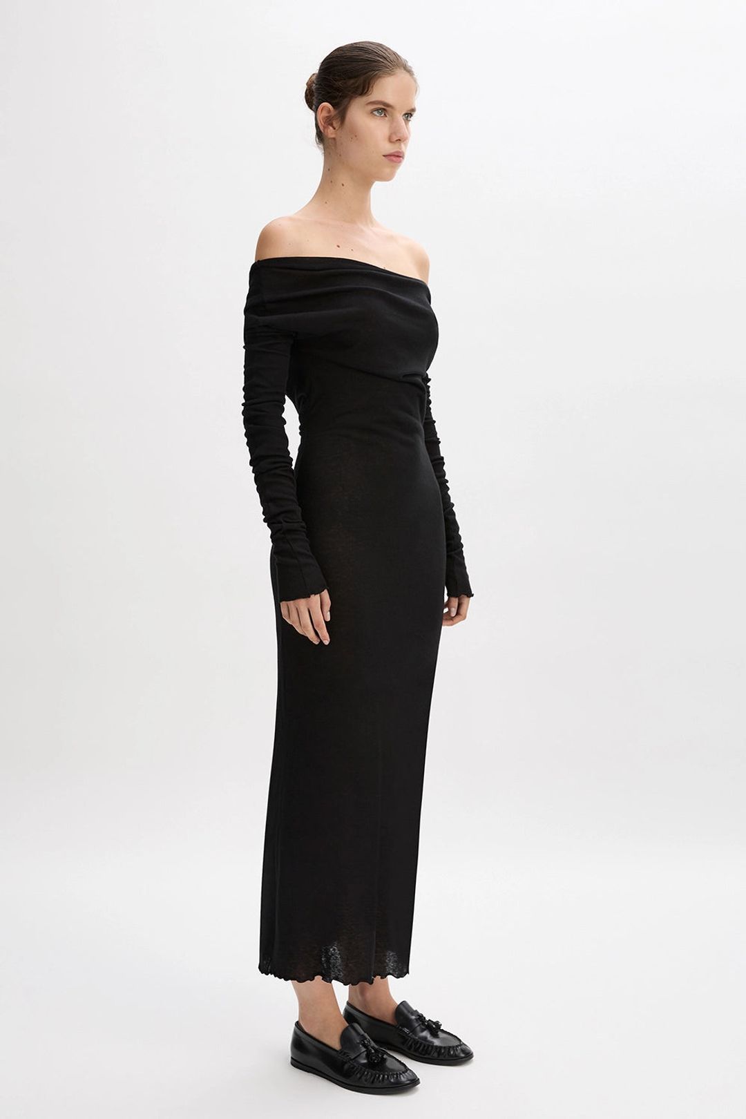 Cotton Cashmere Long Sleeve Glove Dress