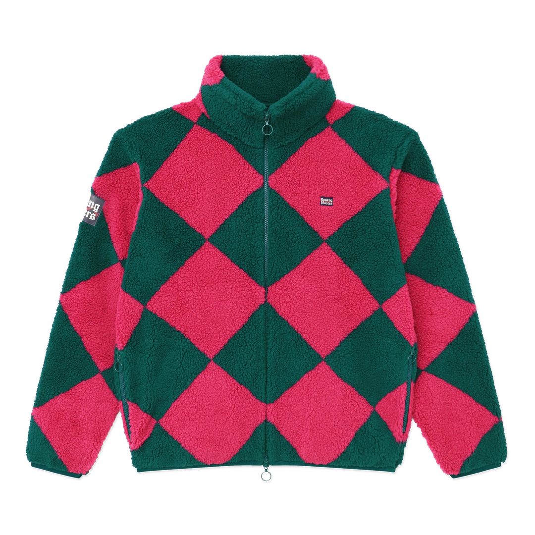 Harlequin Deep-Pile Sherpa "Jockey" Fleece