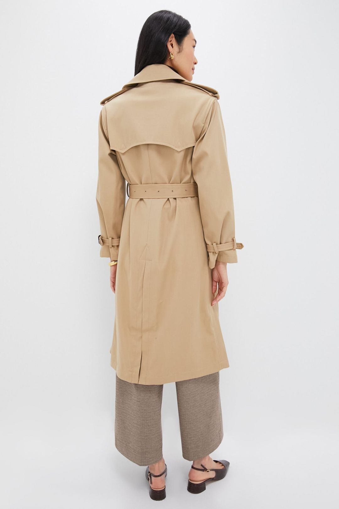 Surrey Tan Cotton Twill Trench Coat #4