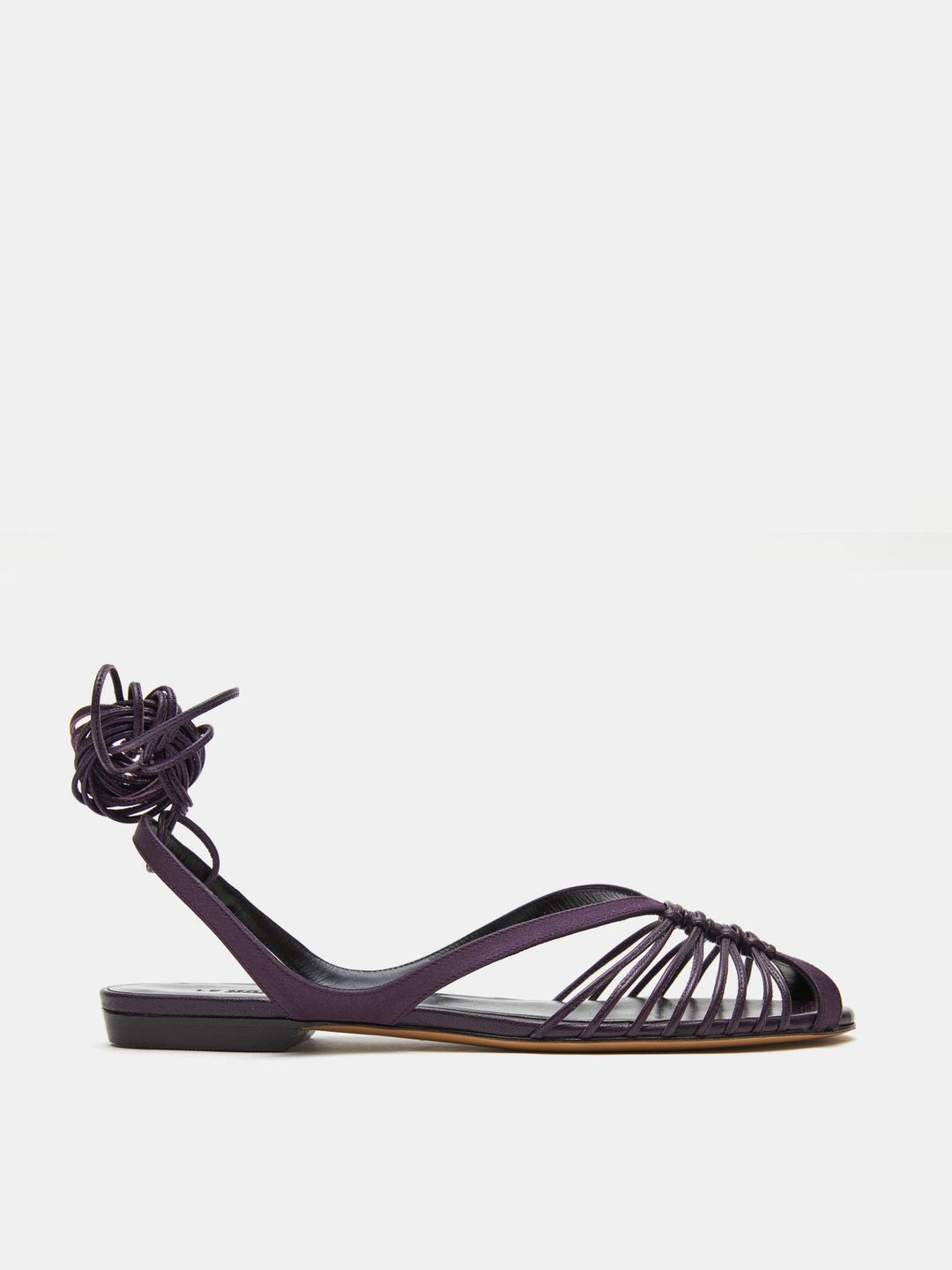 Cage Sandal / Eggplant Satin