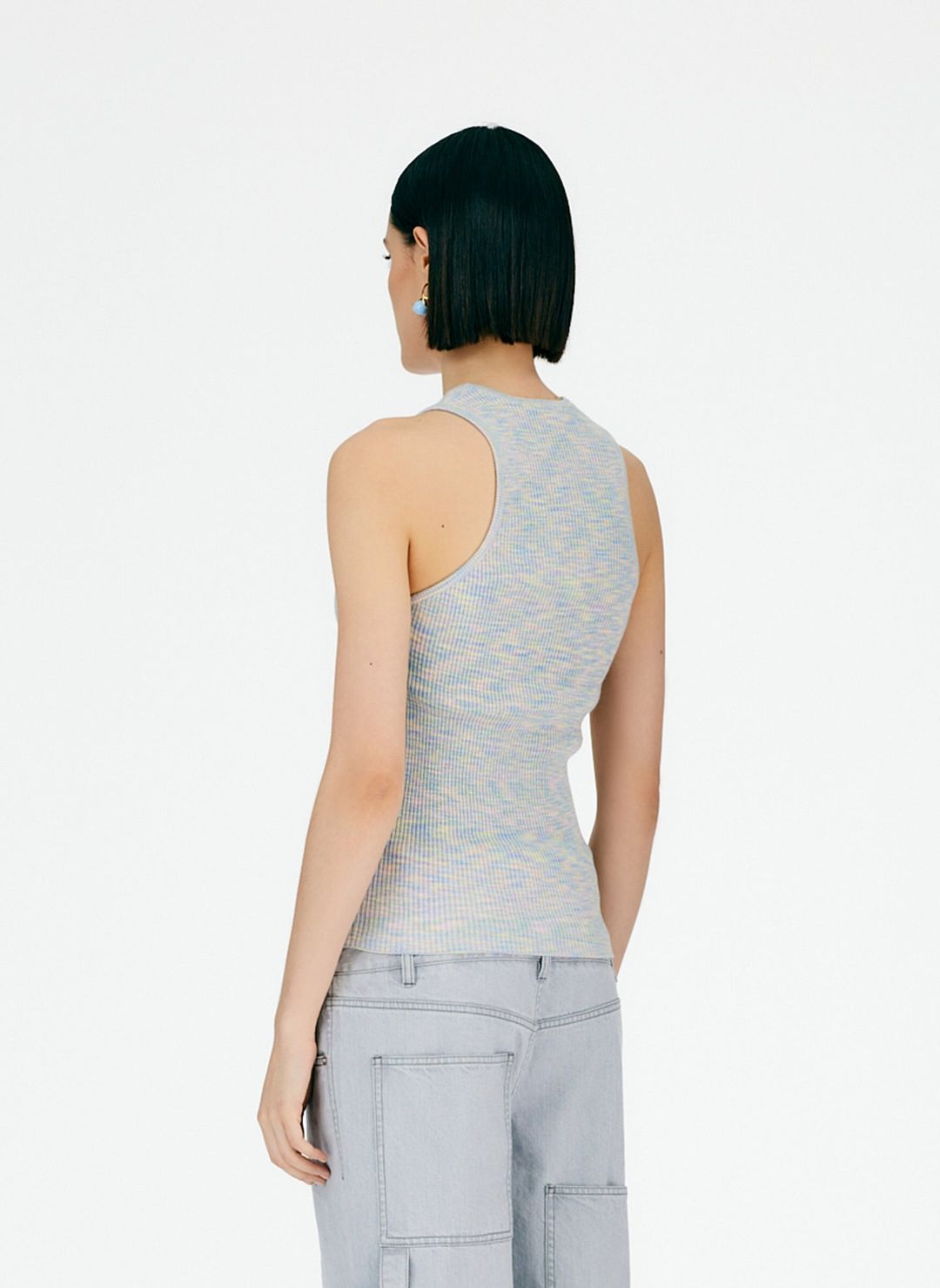 Printed Combed Cotton Ribbed Tank #4