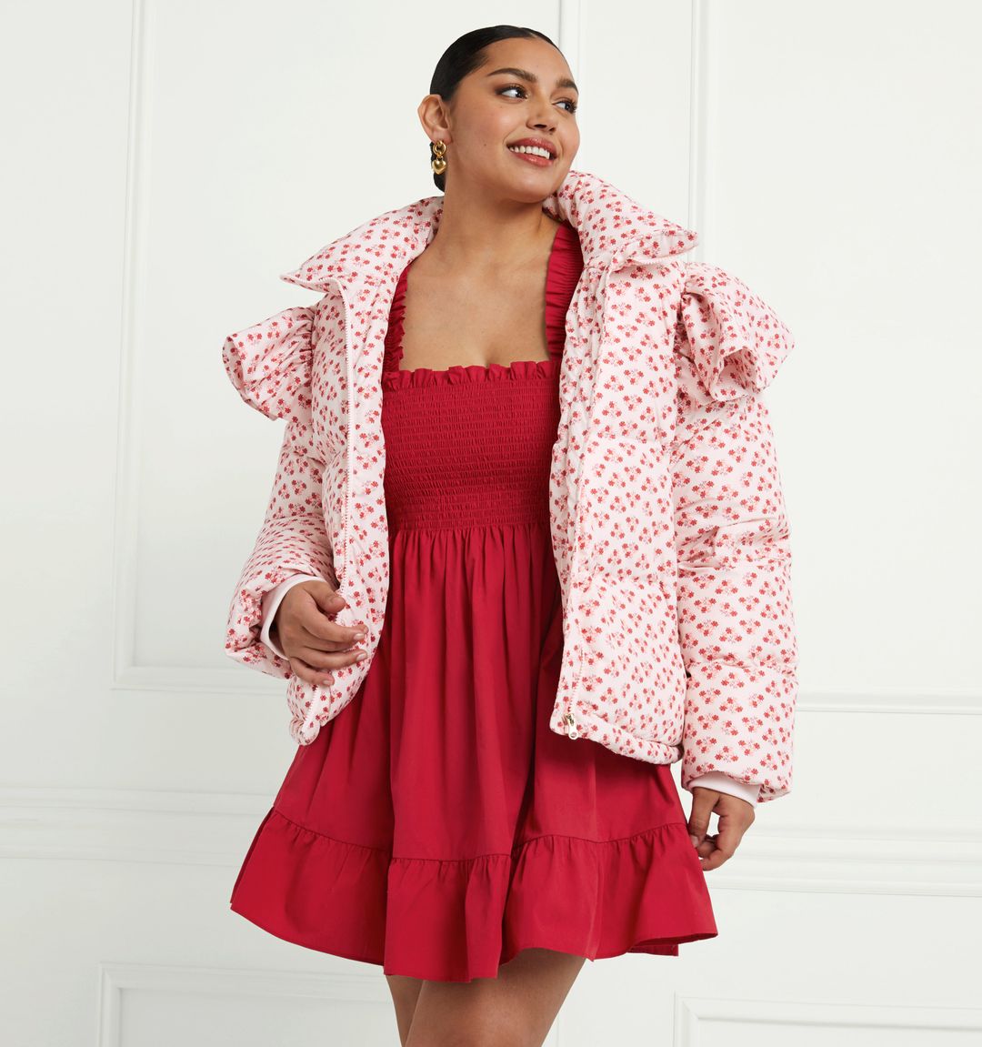 The Elizabeth Nap Dress - Victorian Red Cotton #6