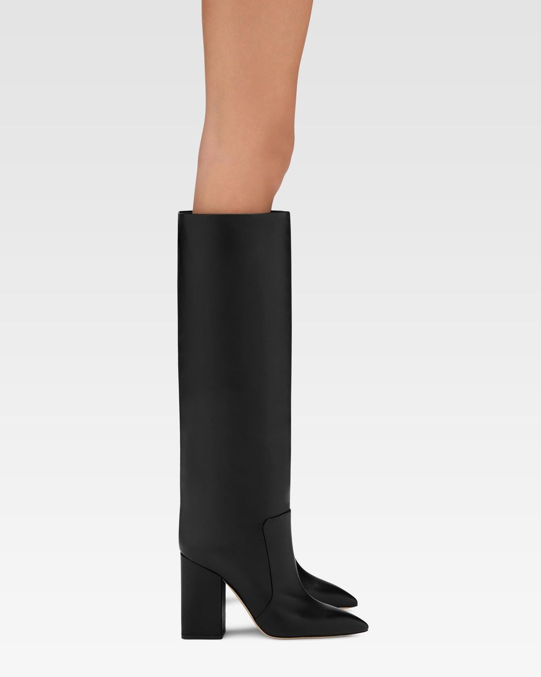 Black nappa leather boots #6