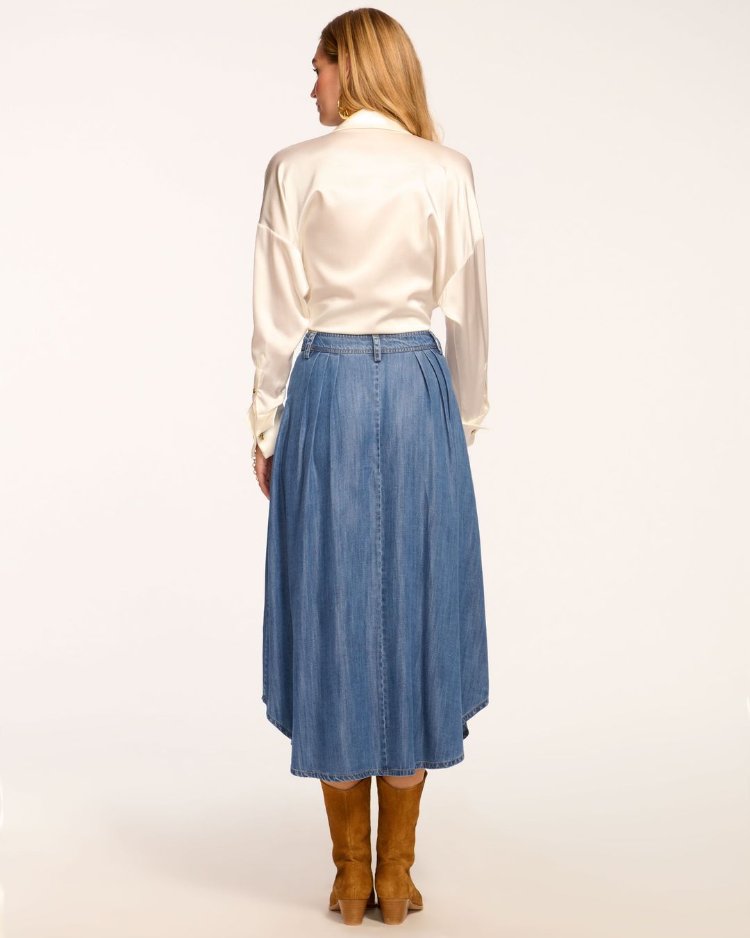 Dallas Chambray Midi Skirt #4