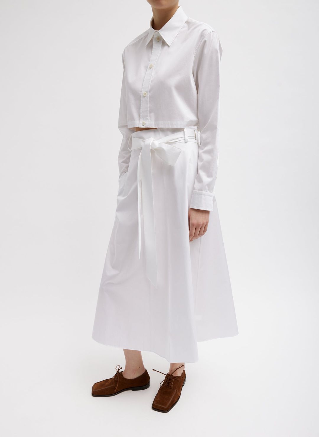 Eco Poplin Back Wrap Skirt #3
