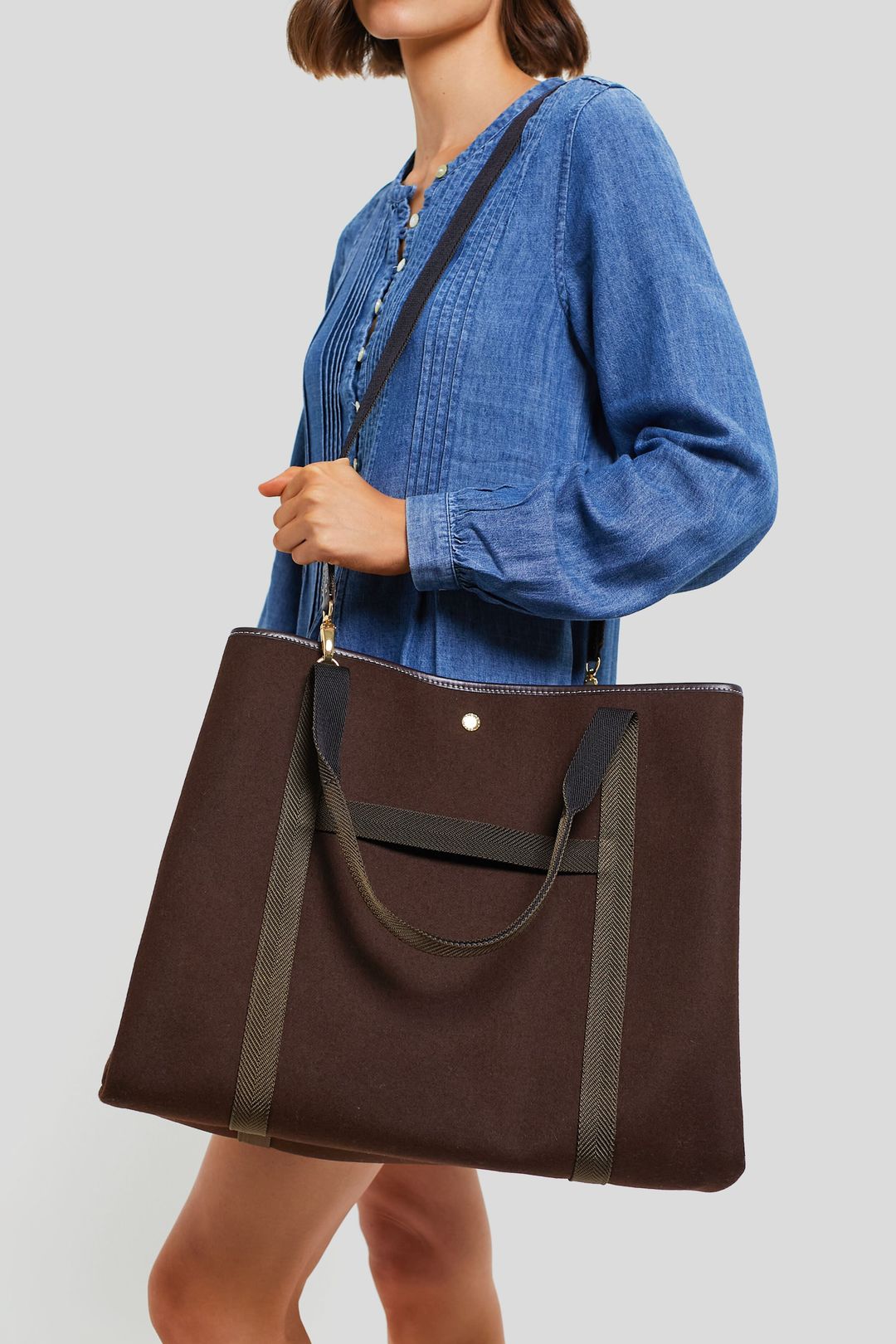 Chocolate Flannel Traversee XL Tote #4
