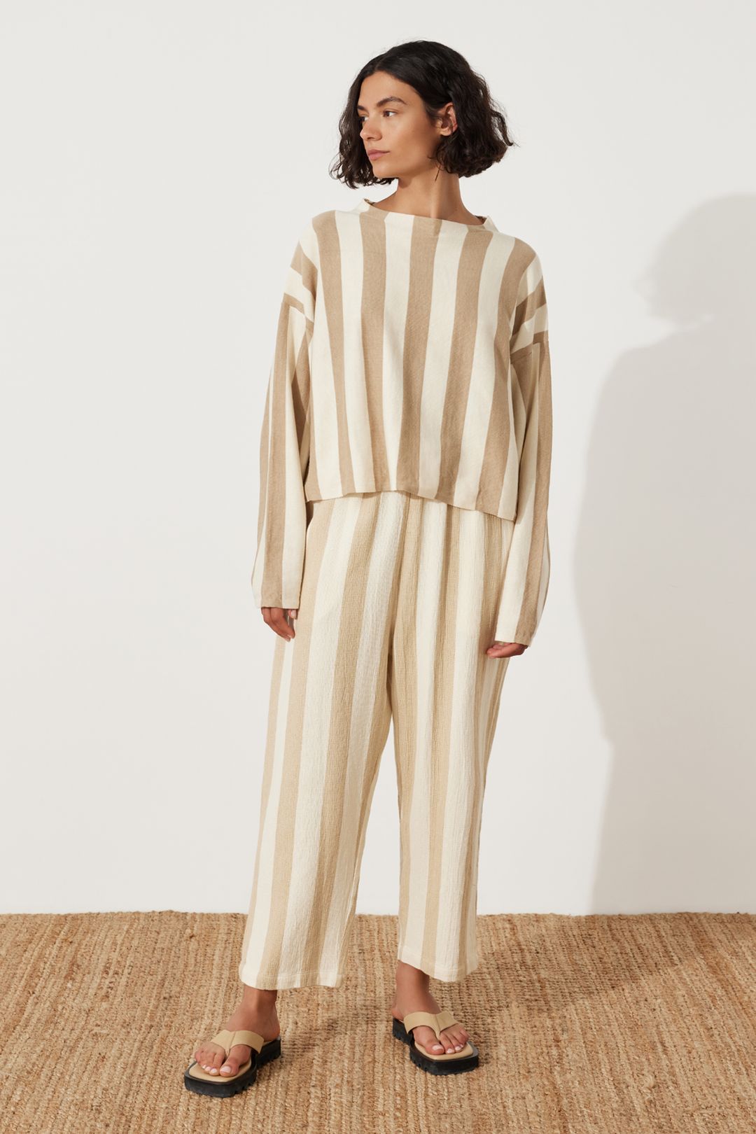 Natural Stripe Organic Cotton Pant #8