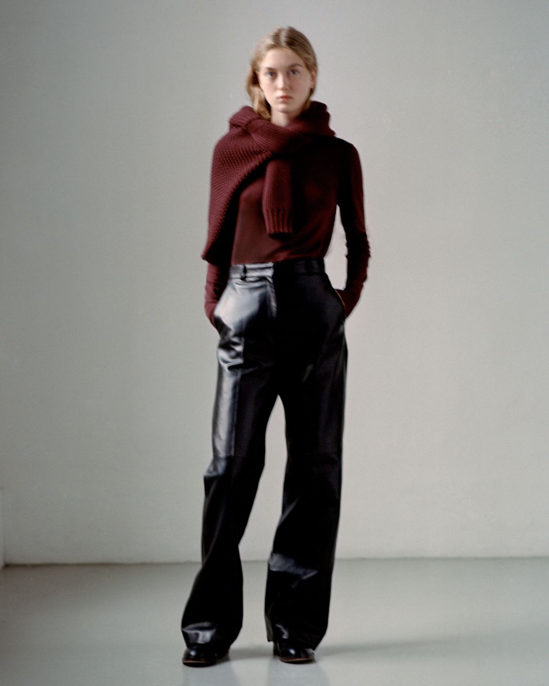 Audrey Trousers in Leather- Black #4