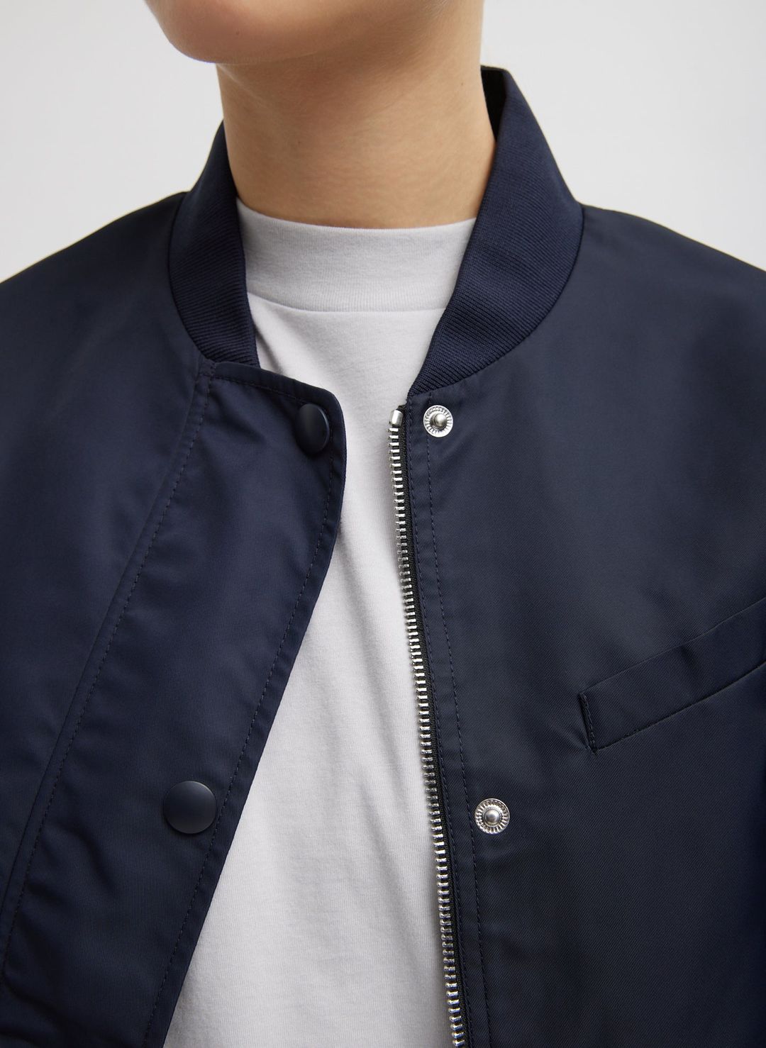 Eco Nylon Cropped Bomber #4