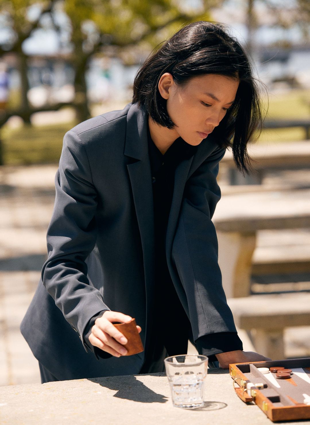 Fluid Suiting Double Breasted Blazer #2