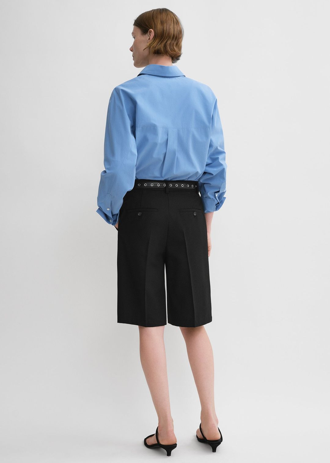 Straight tailored shorts black #3