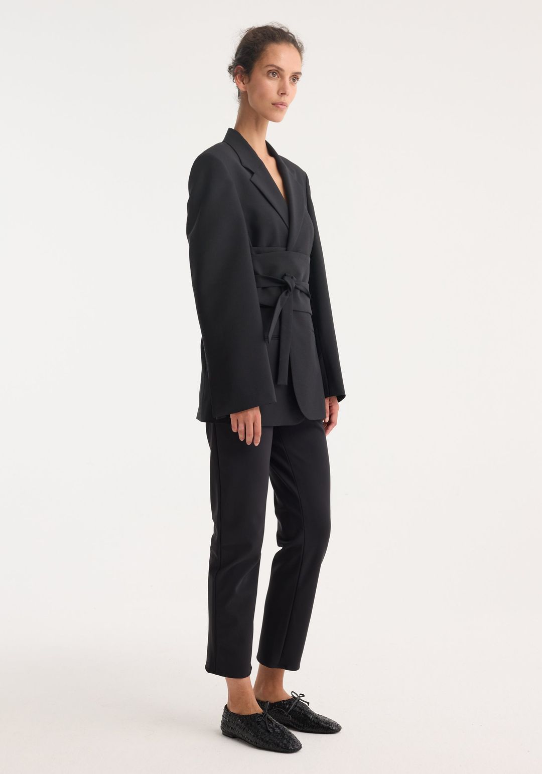 Kimono belted blazer | black #3
