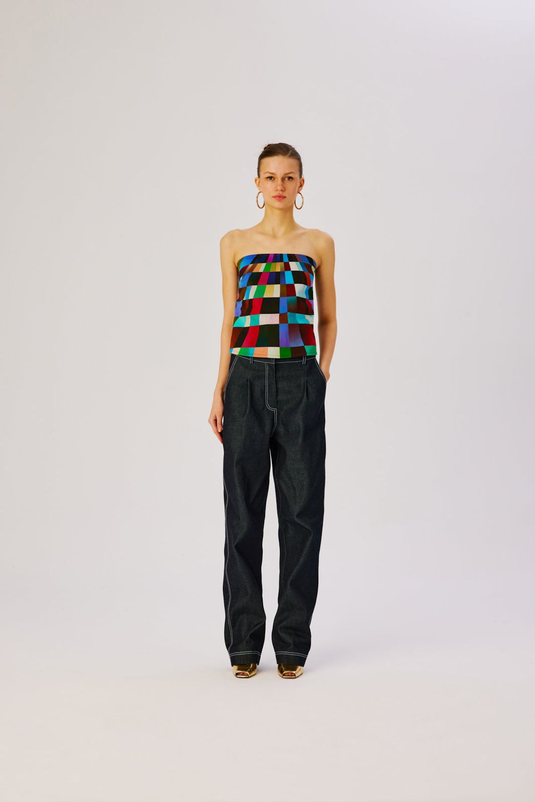 PARI - Kaleidoscope printed strapless top #3