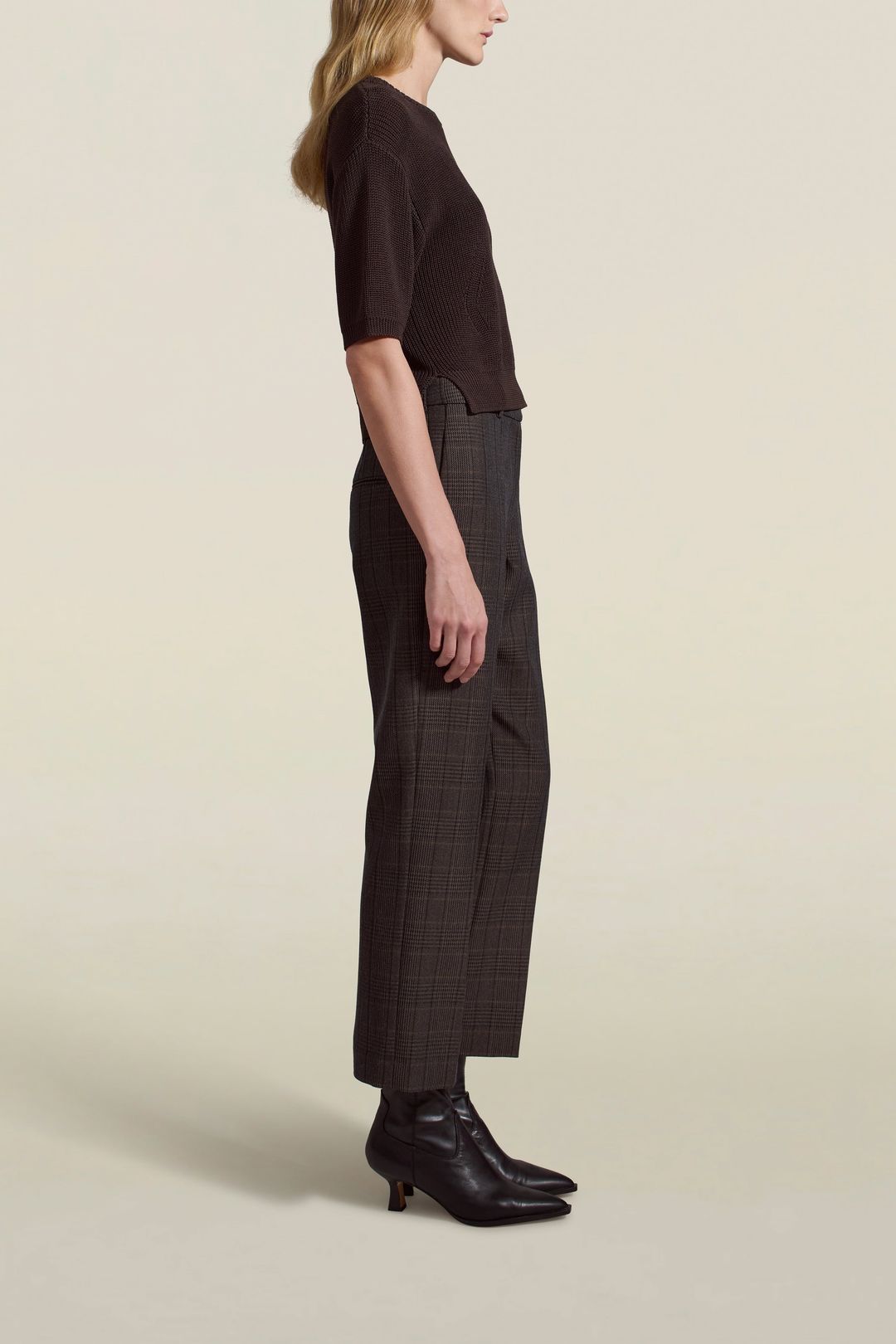 Kai Knit Tee in Chocolate Viscose Blend #5