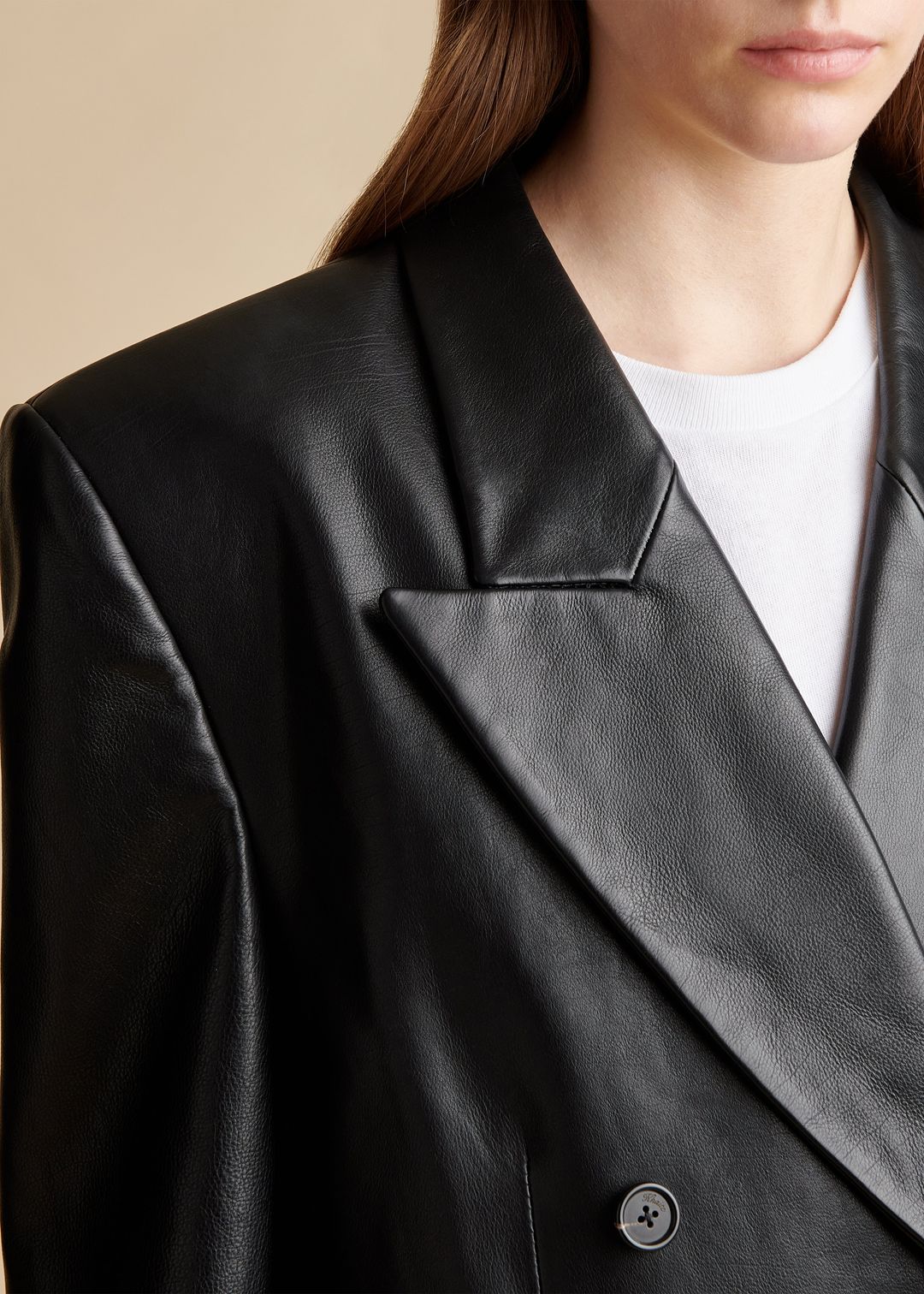 The Tanner Blazer in Black Leather #4