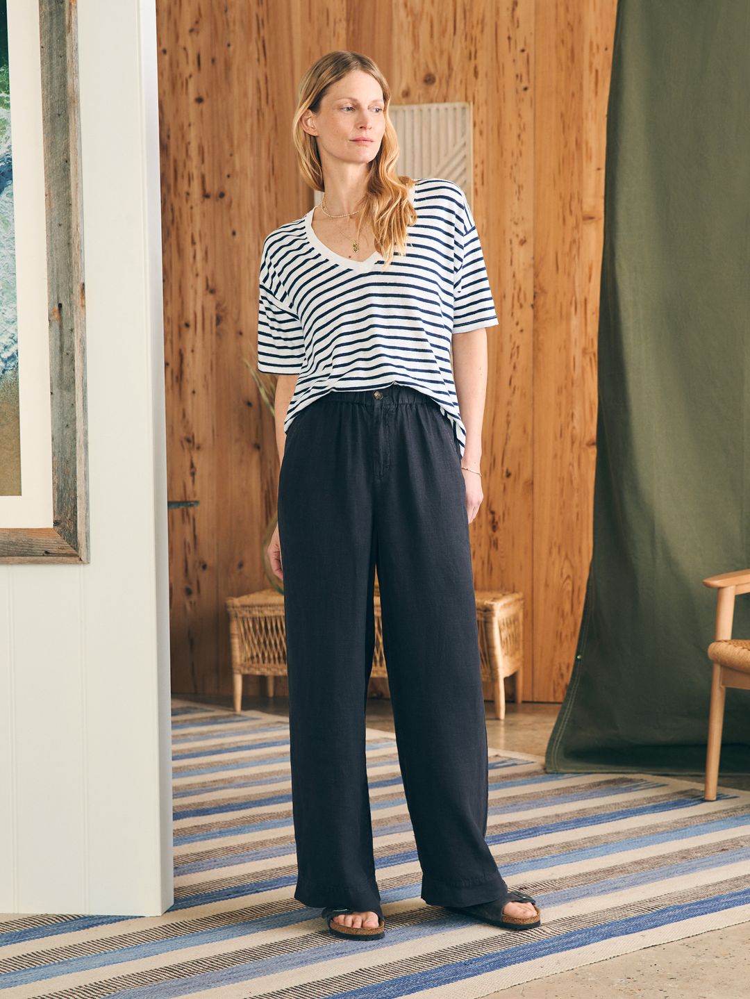 Monterey Linen Pant - Moonless Night #4