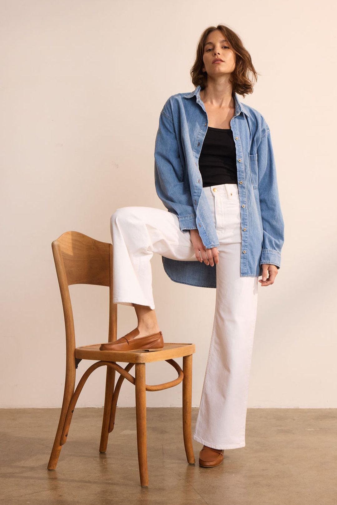 The Wide A Leg in Soft White #14