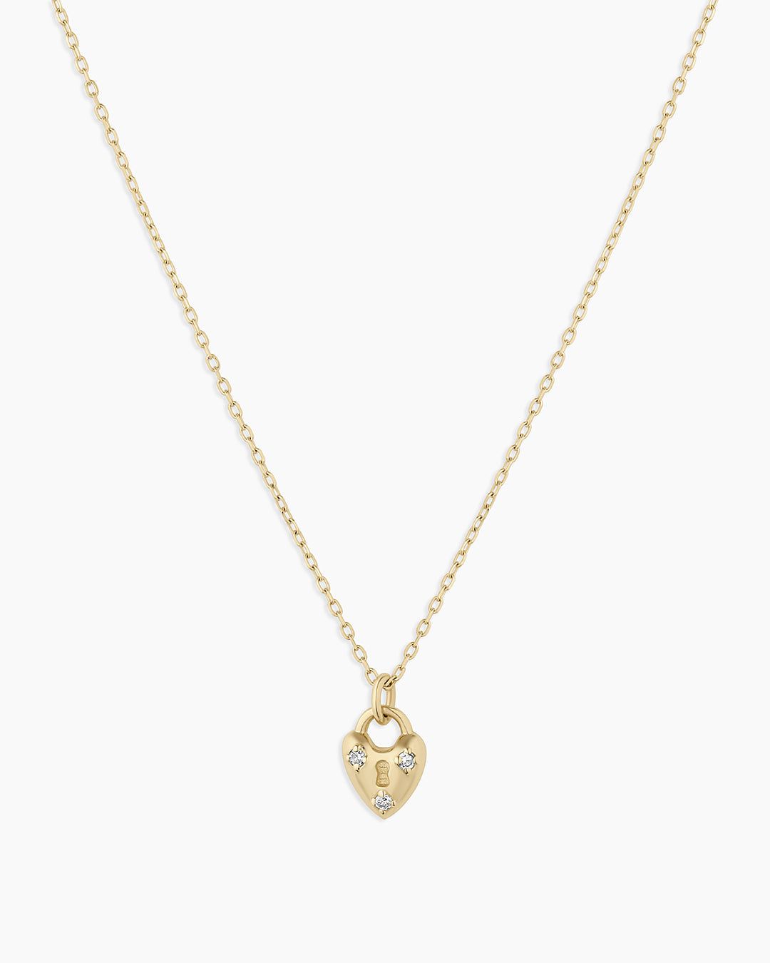 Diamond Bond Lock Necklace