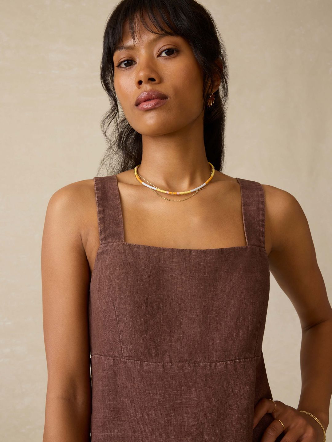 August Linen Dress - Cocoa #3