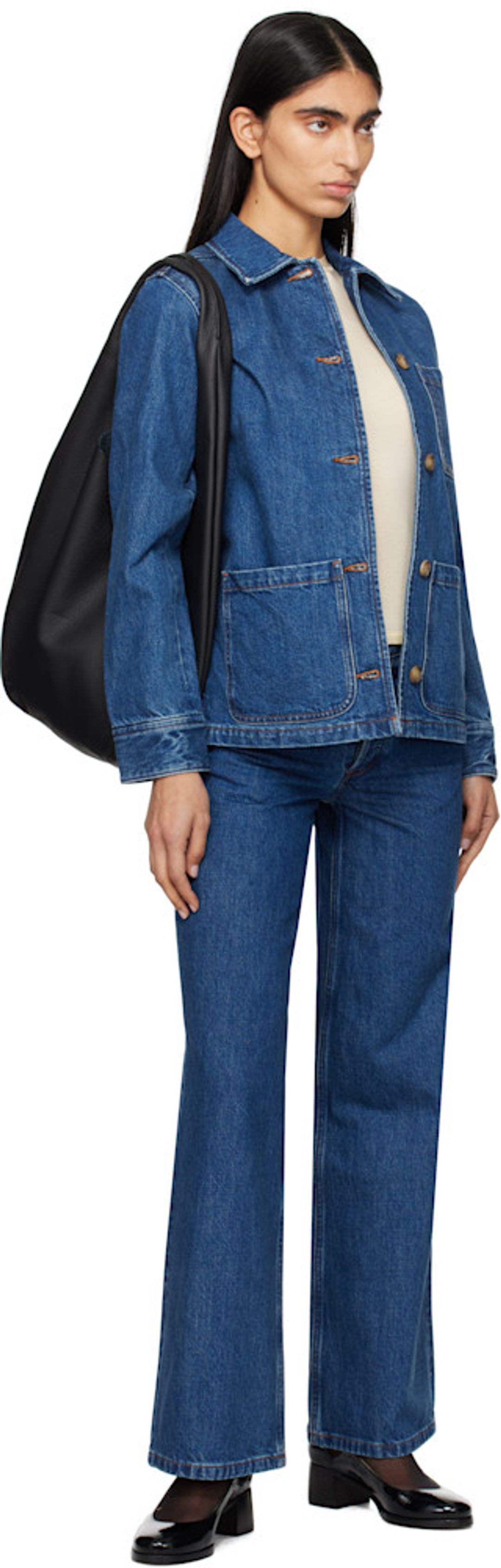 Blue Silvana Logo Denim Jacket #4