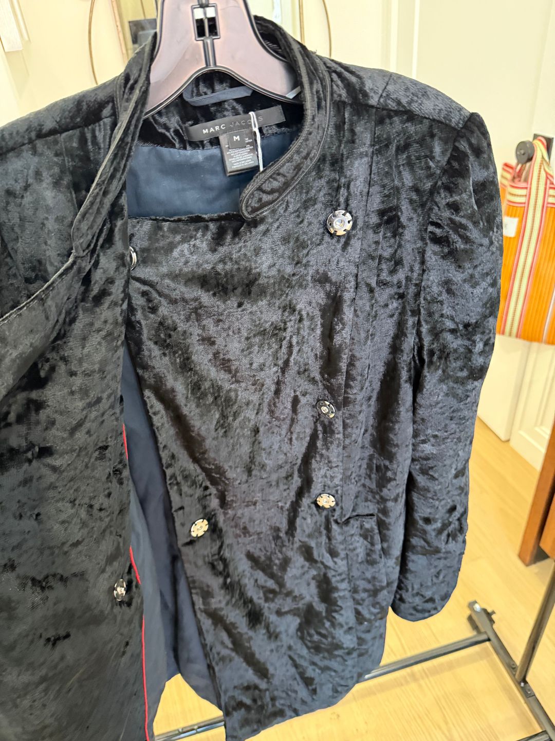 Velvet military coat