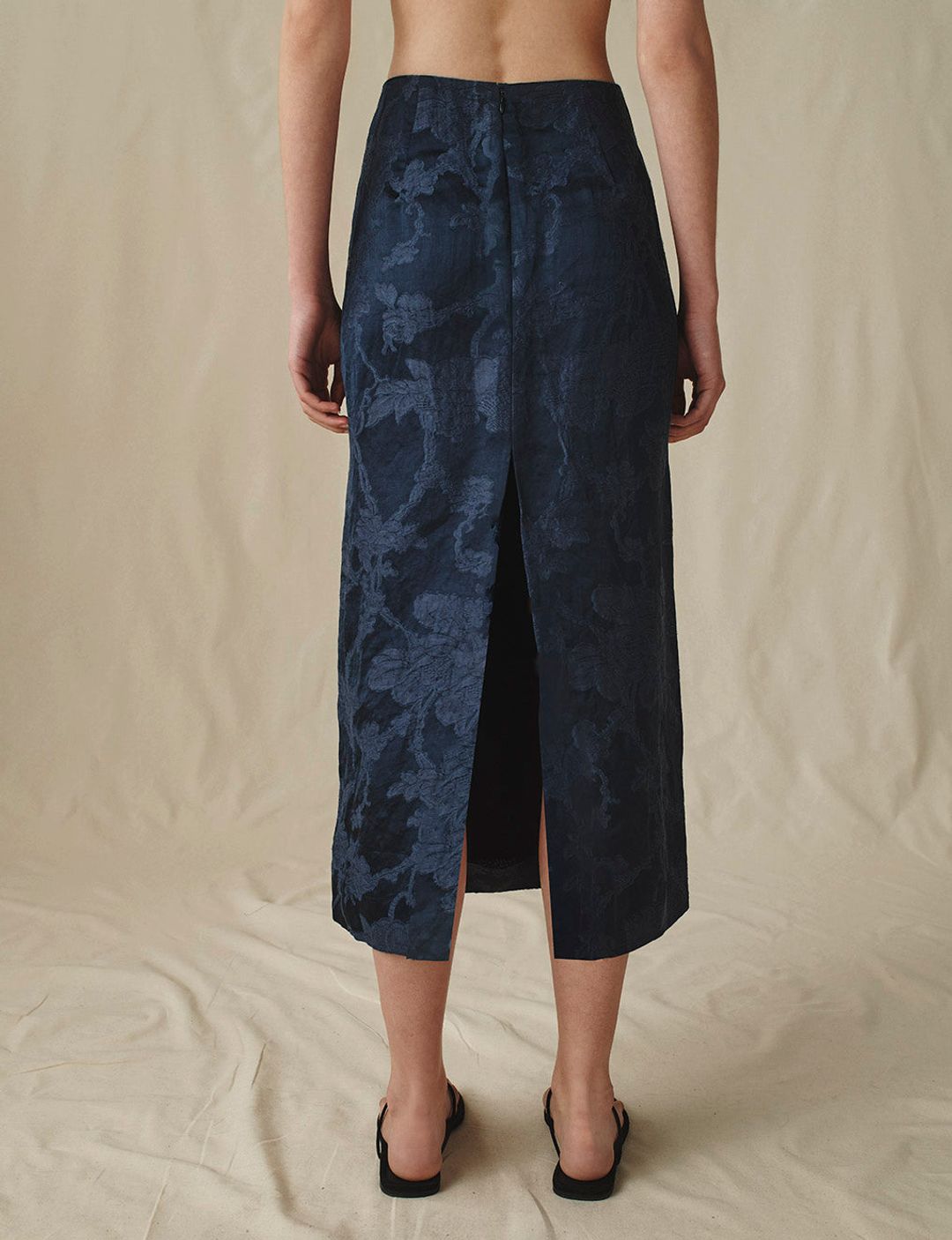 The Pencil Skirt in Floral Jacquard #4