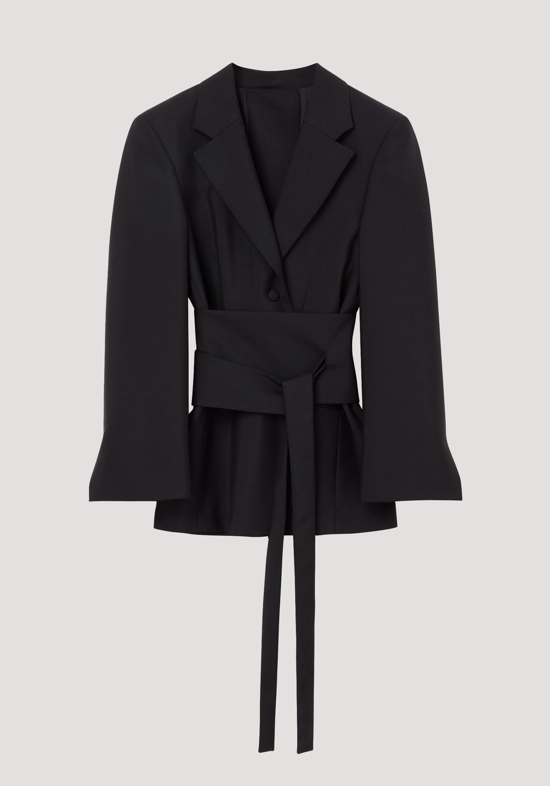 Kimono belted blazer | black #7