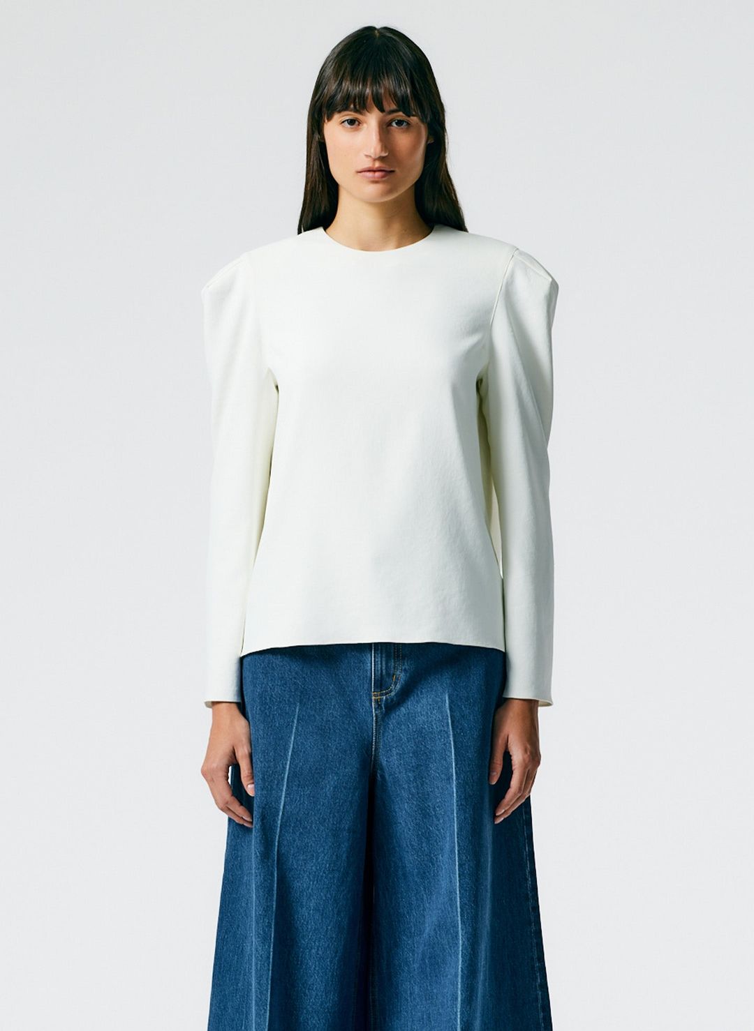 Chalky Drape Square Sleeve Long Sleeve Top #2