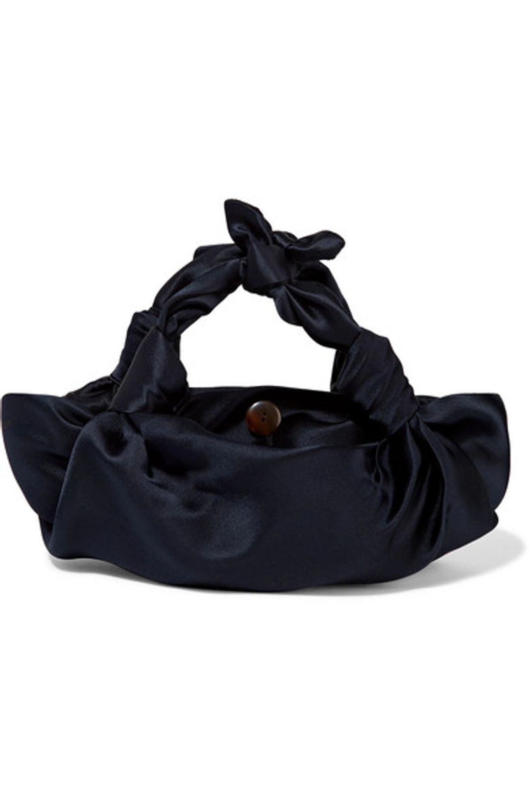 The Ascot Small Satin Hobo Bag In Navy