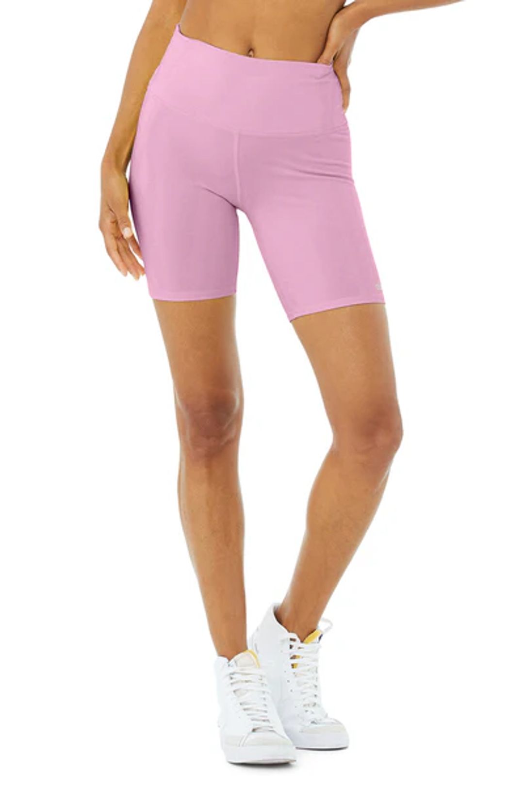 High-Waist Biker Short in Pink Lavender #2