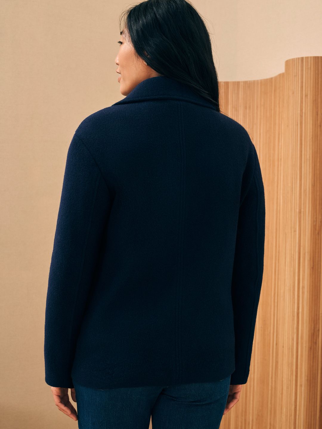 Atlantic Knit Peacoat - Navy #5