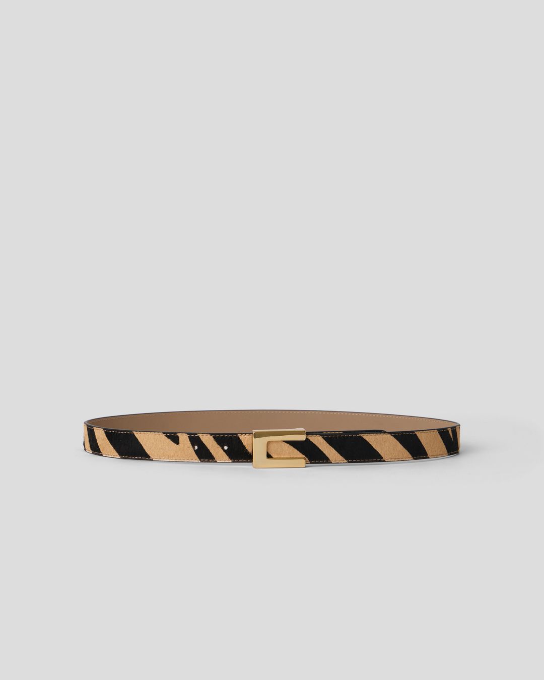 NATE CALF-HAIR LEATHER BELT