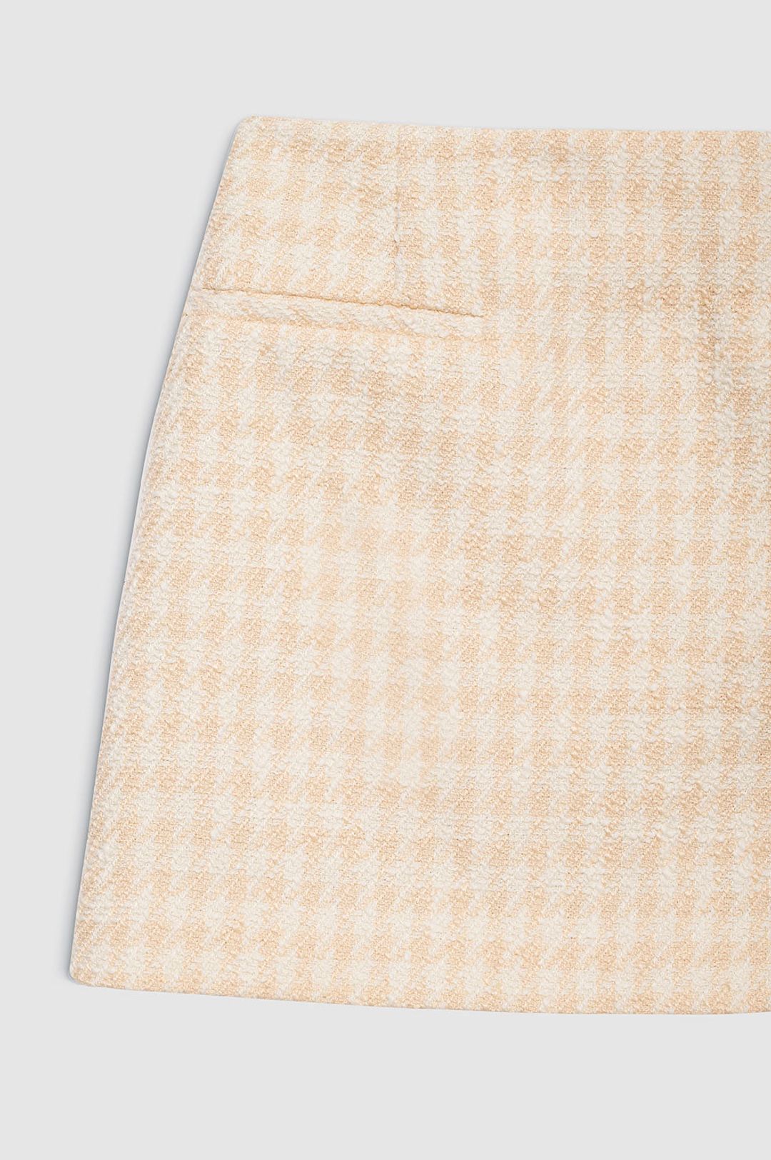 Vanessa Skirt - Cream And Peach Houndstooth #4