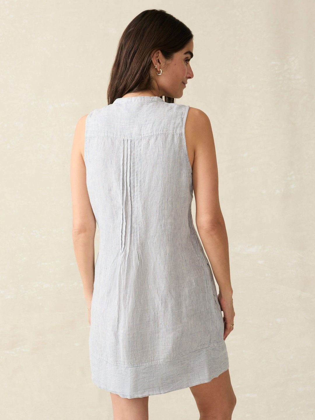 Isha Dress - Blue Mini Stripe #4