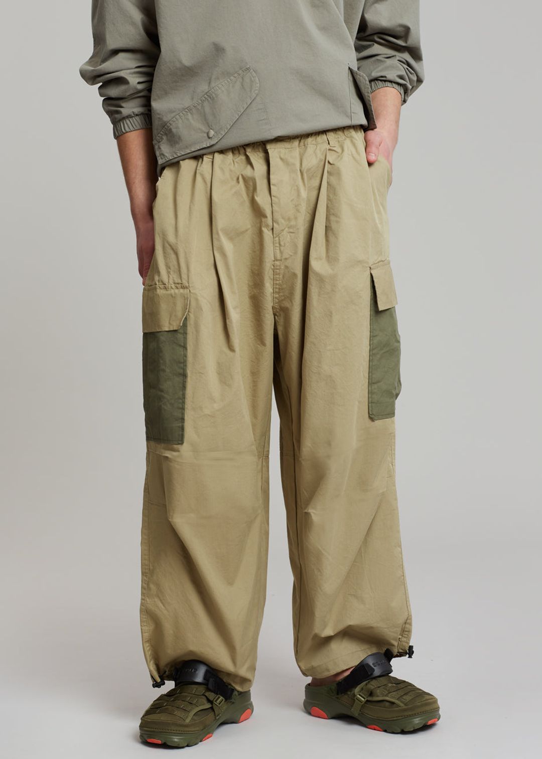Stu Colorblock Cargo Pants - Beige Combo #5
