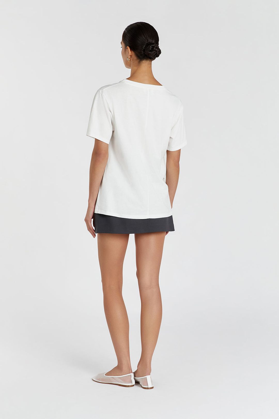 CHARLOTTE OFF WHITE CREW NECK TEE #4