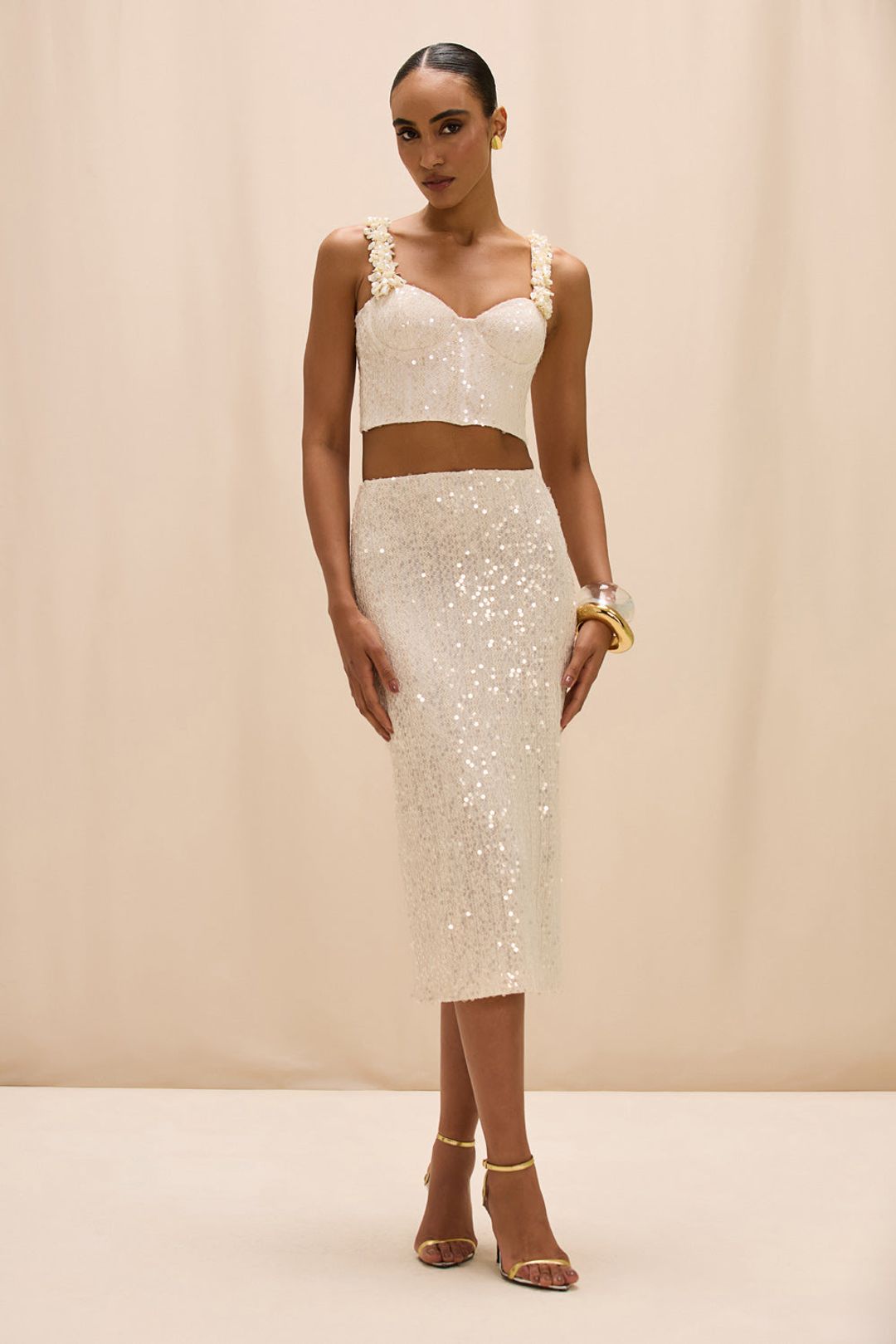 IARA CROCHET MIDI SKIRT